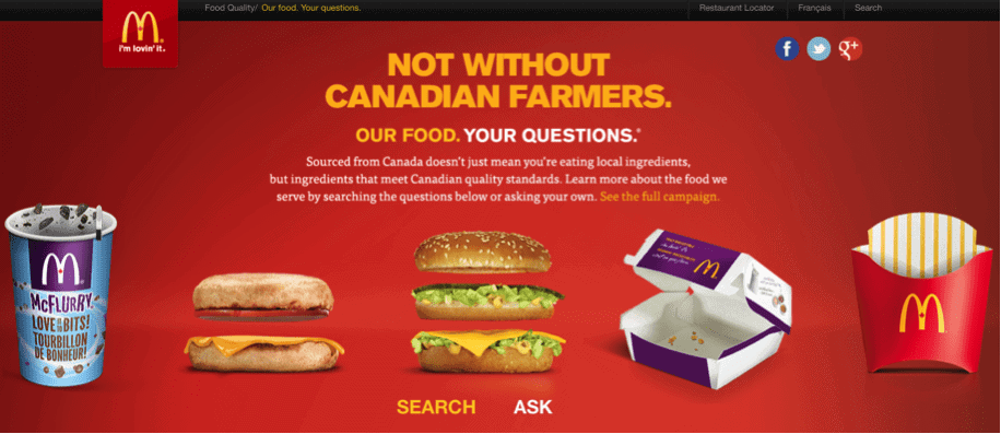 McDonald's Question Time / Content Marketing